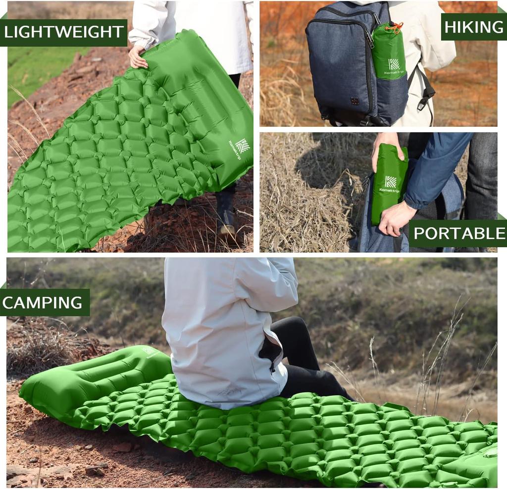 Camping Air Matt Sleeping Pad Ultralight Folding Inflatable Mattress Portable Outdoor Air Cushion Sleeping Mat Travel Hiking