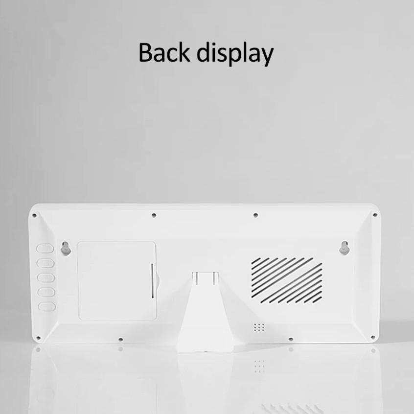 Household LCD Large Screen Digital Wall Clock Multifunctional Temperature Humidity Display Simple Morden Style Electronic Clock