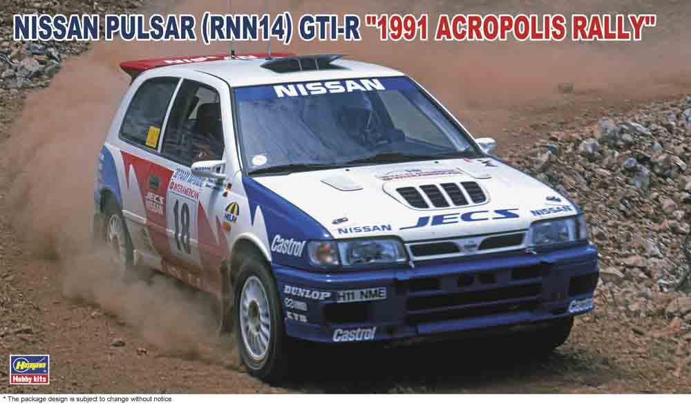 

Hasegawa Nissan Pulsar 1991 Acropolis Rally Plastic Model Kit HC53 1/24 (RNN14) GTI-R
