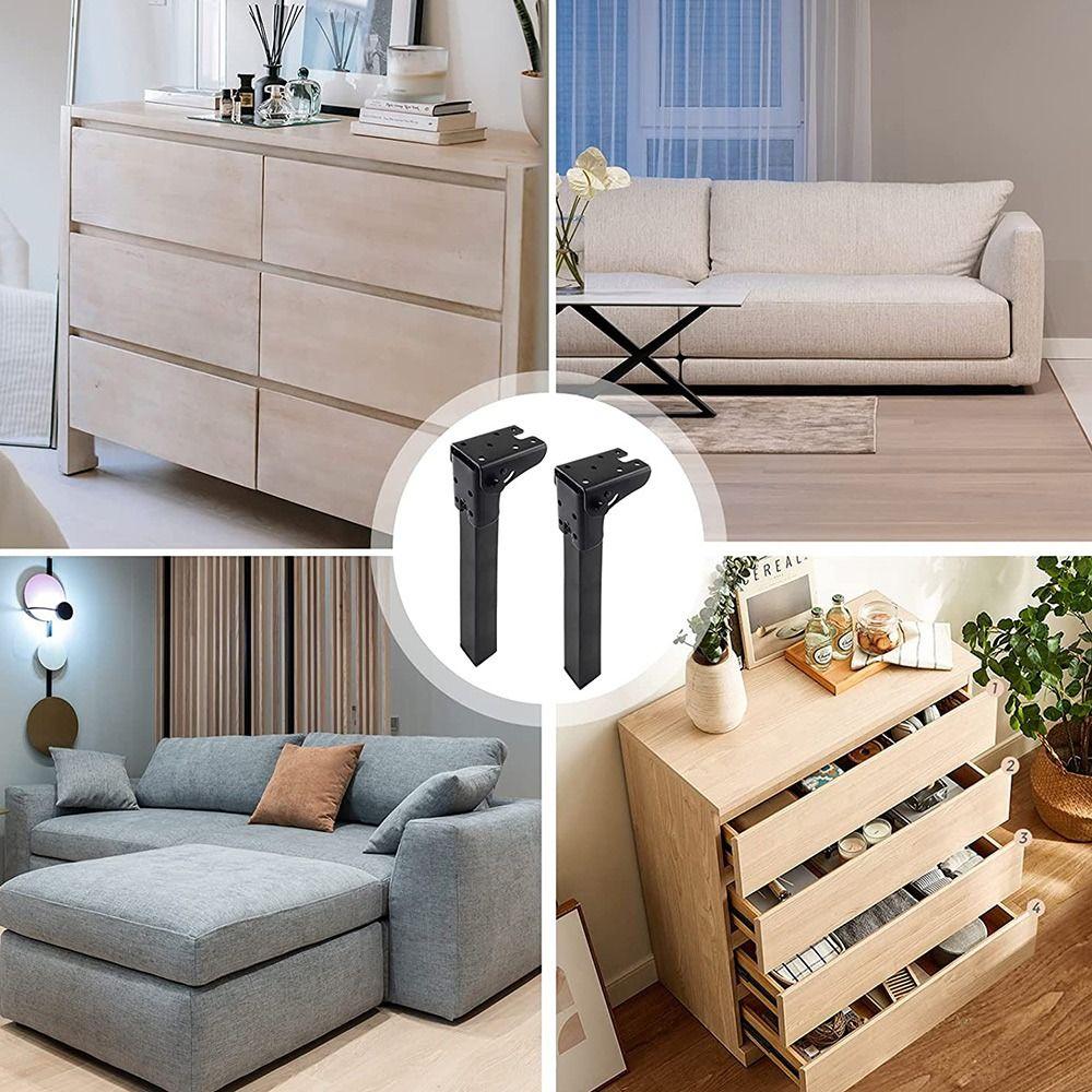 DIY Collapsible Table Legs Feet Metal Bed Sofa Support Legs  for Couch Cabinet Nightstands Wardrobe