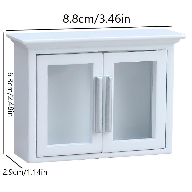 1:12 Dollhouse Miniature Scene Wall Cabinet Shelf Model Dollhouse Furniture Ornament Micro Scene Construction Props