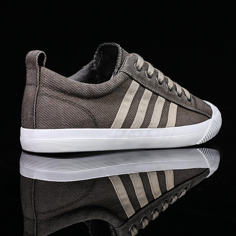 Мужская всесезонная парусиновая вулканизированная повседневная обувь в стиле ретро — фото 5