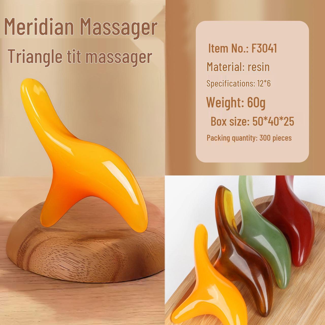 Triangle Sparrow Horn Massager: Gua Sha Brush for Foot and Hand Acupoint Relaxation