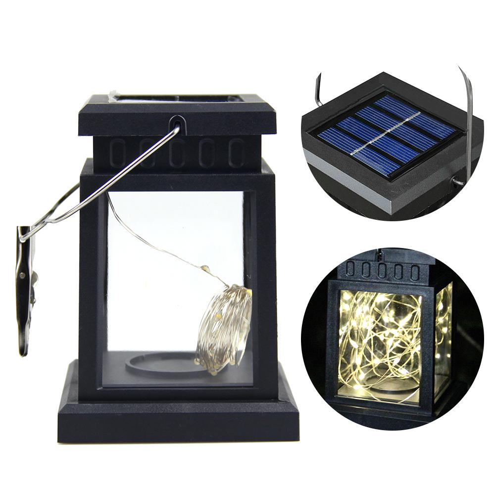 1pcs Retro Palace Lantern Outdoor Solar Lights Hanging Candle Lamps Landscape Yard Light Garden Decor Balcony Terrace Lamp