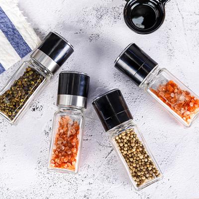 3 Piezas Botella de Condimento Molienda Gruesa y Fina Ajustable Tarros de Especias Molinillo de Condimentos de Mano para Cocina Casera