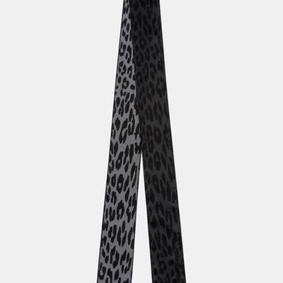 LEOPARD SILK LONG SCARF KHAKI Scarf