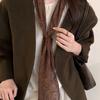New Fabric Cashew Flower Silk Scarf Necklace Ethnic Style Sweater Chain Light Luxury Neck Chain