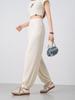 Women's Summer Ice Silk Pleated Wide-Leg Joggers: Slimming, Versatile & Loose-Fit Nine-Point Pants