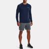 Under Armour Velocity Casual Breathable Training Long Sleeve Raglan T-Shirt Men Tops Academy-Blue 1366783-408