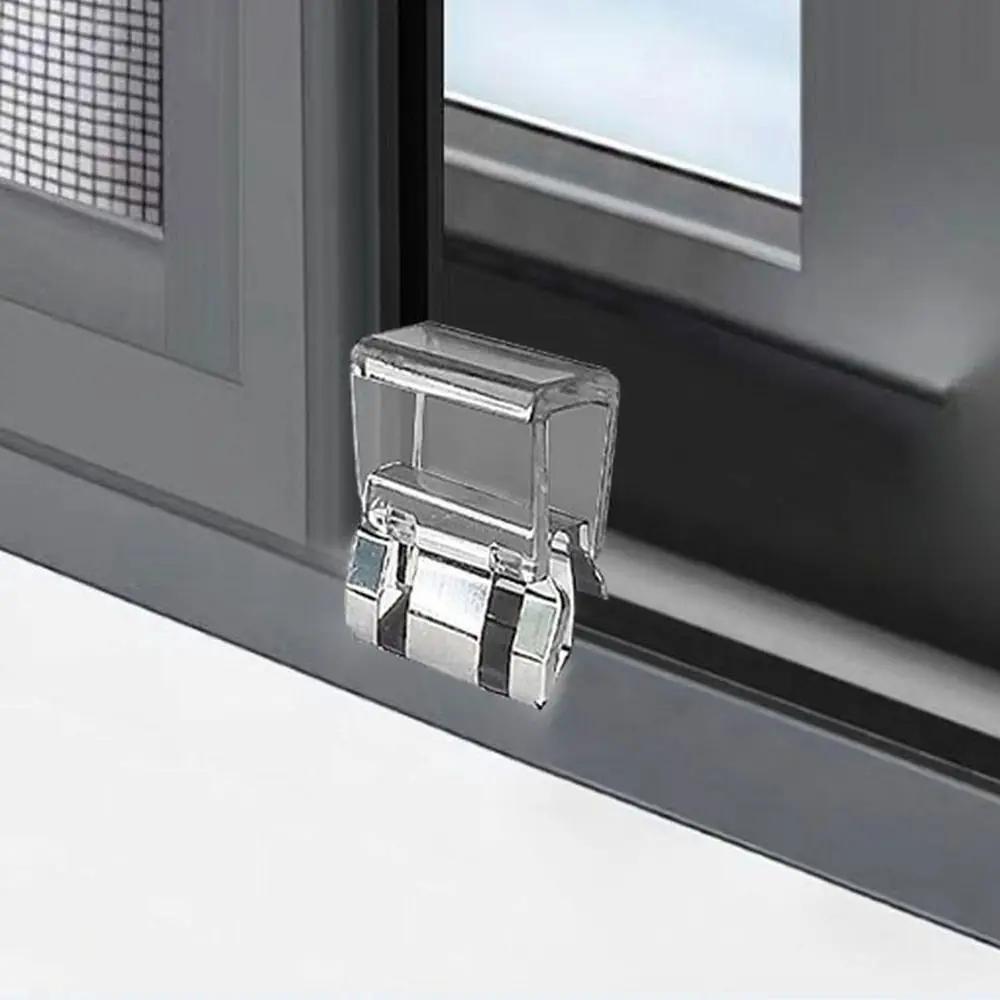 Aluminum Alloy Window Limiter Lock Sliding Doors & Windows Child Lock Safety Buckle Screen Window Snap for Hotel and Home Window