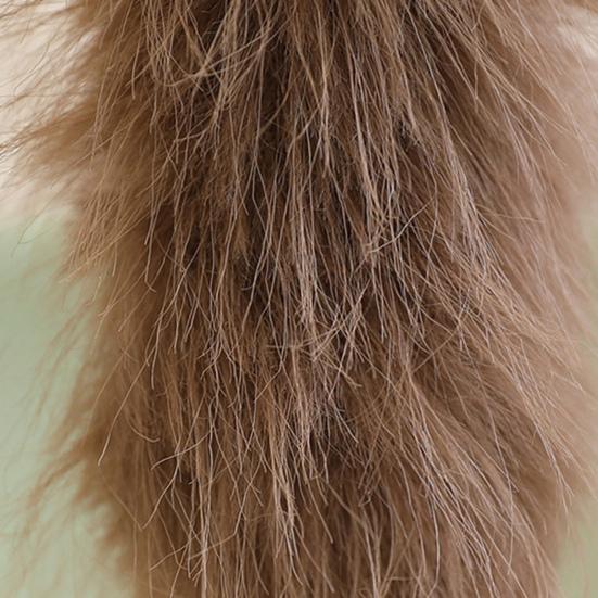 Horse Head Plush Keychain Realistic Equine Toy with Movable Tail Cute Pony Head Bag Charm for Animal Lovers