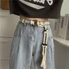 Tie Up Rope Waistband Ethnic Style Pack Thread Waist Belt Fashion Coarse Rope Belt  Streetwear