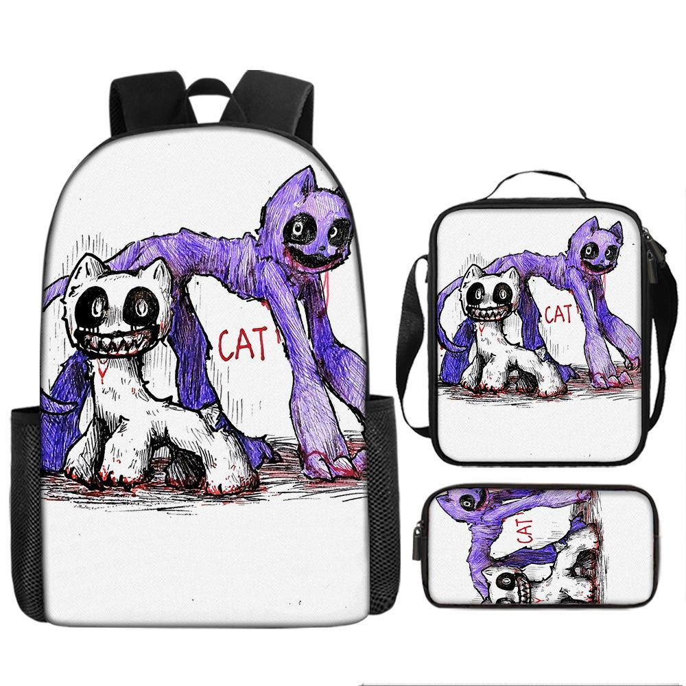 Deformed zoo primary school third and fourth grade light weight reduction backpack zoonomaly student lunch bag pencil case