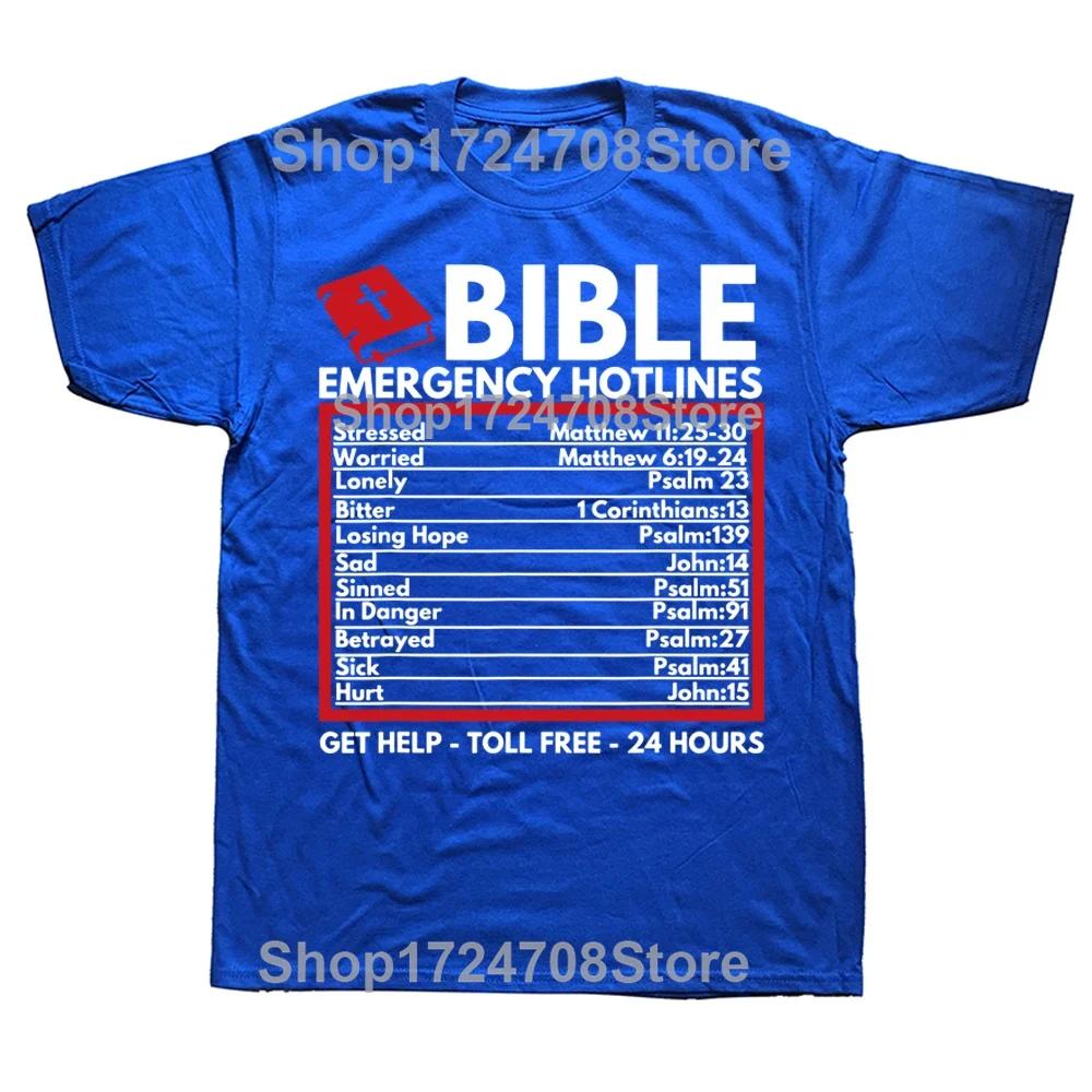 Bibel Notrufnummern Lustige Christliche Jesus Gott T-Shirts Sommer Stil Grafik Streetwear Kurzarm Geburtstagsgeschenke T-Shirt