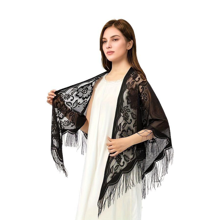 Thin Summer Sun Protection Triangular Scarf Shawl Scarf Silk Scarf Lace Women's Scarf