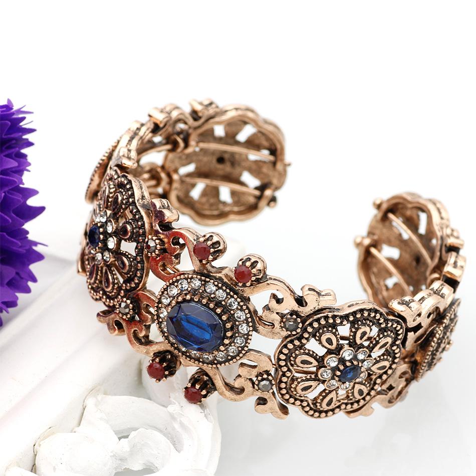 Sunspicems Винтажный Турецкий Женский Браслет Манжета Pulseiras Марокко Этнические Свадебные Украшения Ретро Семейный Подарок Золотой Цвет