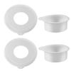 Pack of 2 Plastic Mixer Bowl Lid Mixer Accessories Food Mixer Mixing Bowl Cover Dishwasher Safe Dust Cover for Mixer