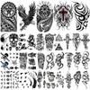MAYCREATE® 35 Sheets Temporary Tattoo Sticker For Men Black Tatto Sticker Beast On Arm Waterproof Large Tattoo Stickers Assorted Tatto Sticker