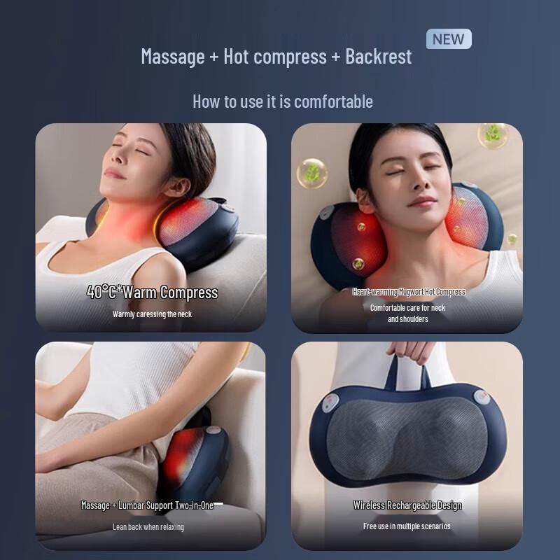 Aux Cordless Heated Massage Cushion