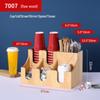 Wooden Cafe Cup and Straw Organizer