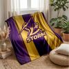 Melbourne Storm Flannel Fleece Blanket Cozy Warm Throw Blanket For Couch Bed Travel All Season Use