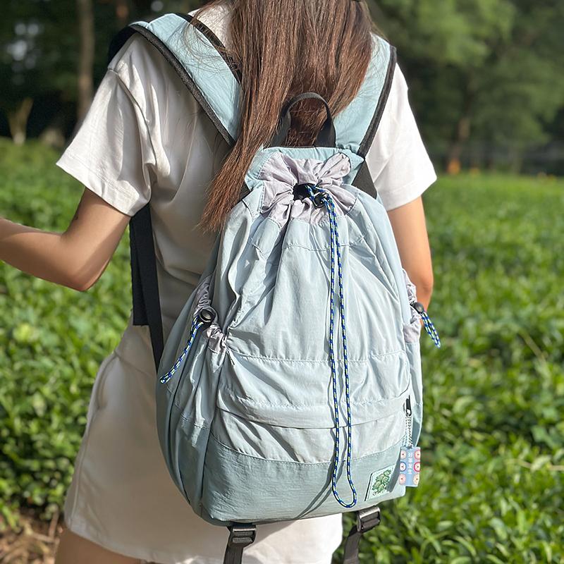 Sport Lightweight Backpack Student Schoolbag Drawstring Backpack