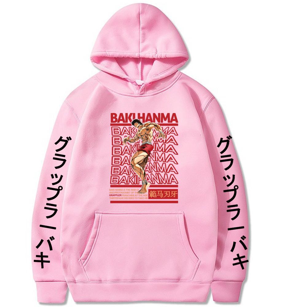 Hanma Baki Hoodies Women Men Long Sleeve Hooded Sweatshirts Unisex Cool Casual Streetwear Y2K Street Fashion Clothing