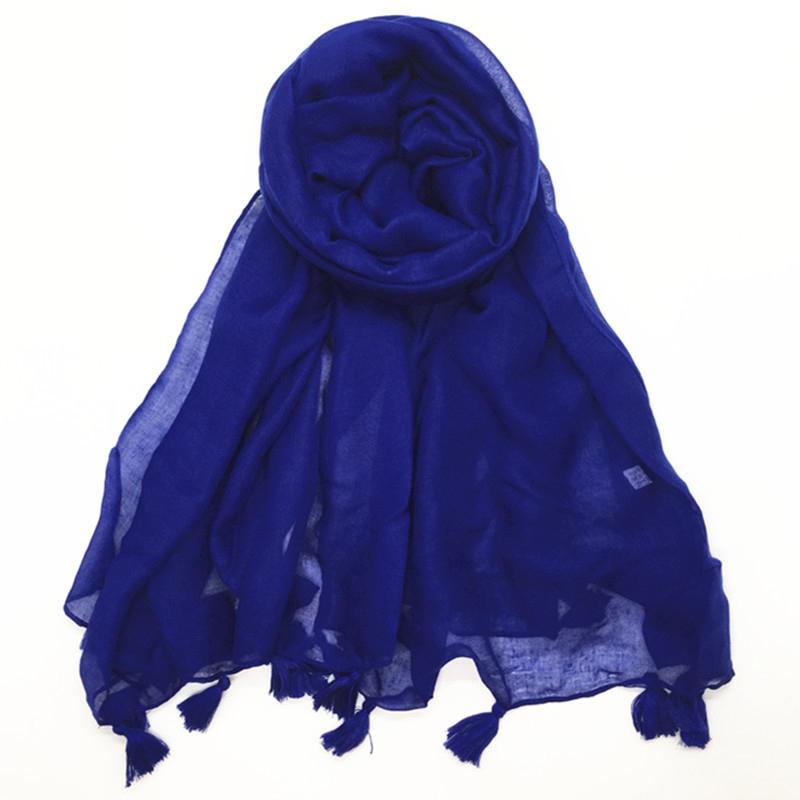 Solid Voile Women Scarf New Summer Girls Tassels Sunscreen Thin Scarves Soft Shawl Foulard Viscose Spring Lady Wrap Shawls