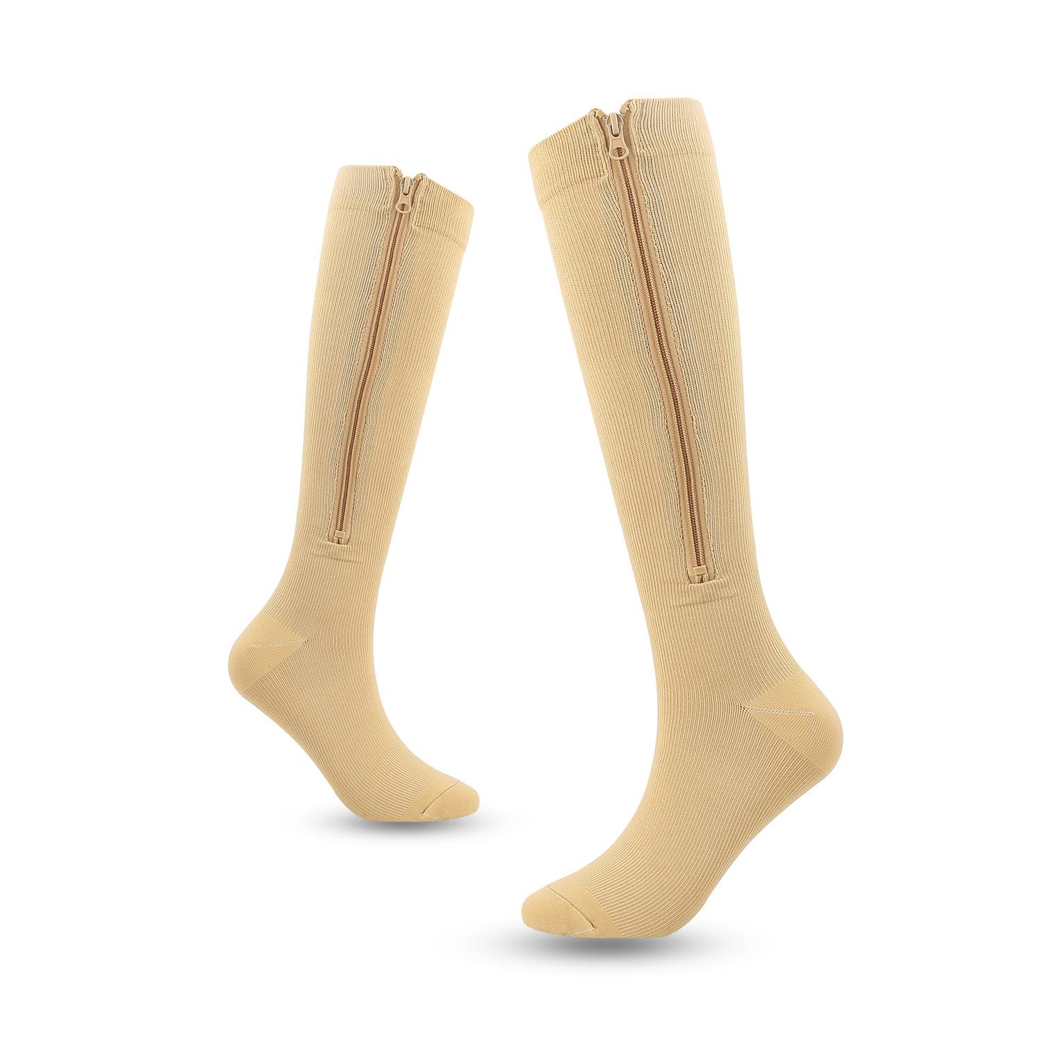 

Новые спортивные компрессионные носки с молнией во всю стопу, эластичные до колена, для занятий на открытом воздухе. XXL