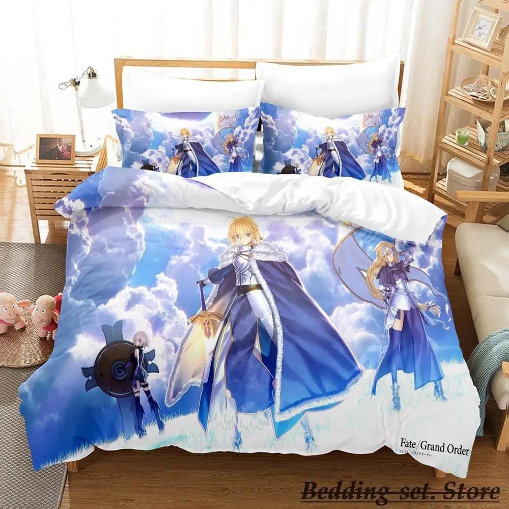 

Fate Grand Order Комплект постельного белья Односпальный Полуторный Двуспальный Кинг-сайз Комплект для кровати Взрослый Детский Спальня Комплекты пододеяльников Аниме постельное белье Кровать 70x133cm 2pcs