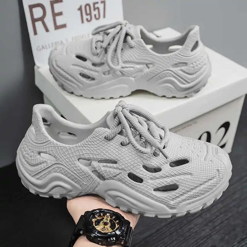 Fashion Round Nose Flat-heeled Sneakers Size 48 To 50 Man Slippers Sneakers Flip Flops Shoes Beach And Outdoor Sandals Sport