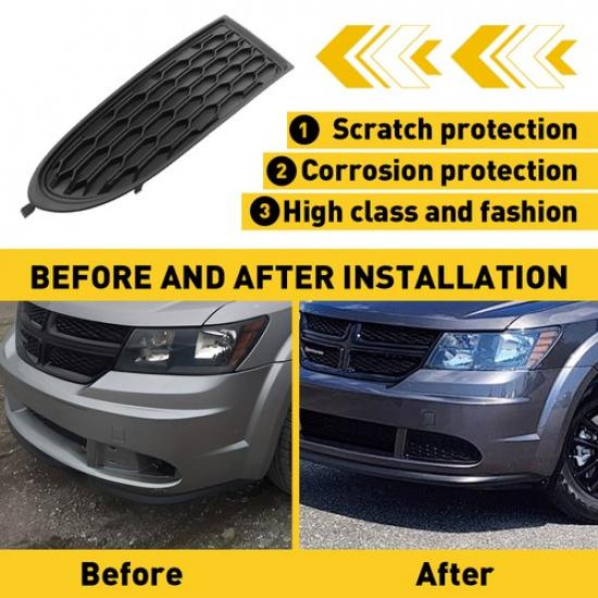 Front Left Bumper Fog Light Grille Cover For 2011- Dodge Journey 68079853AB