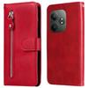 For Realme GT 6 5G/GT Neo6 SE 5G Case Calf Texture Leather Cover with Zipper Wallet