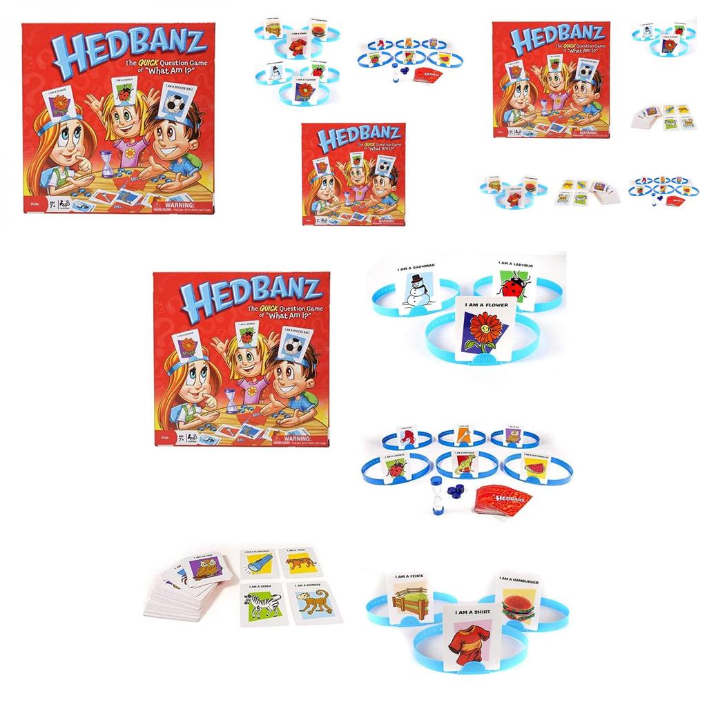 Hedbanz-Spiel: Was bin ich? Ratespiel für 2-6 Spieler