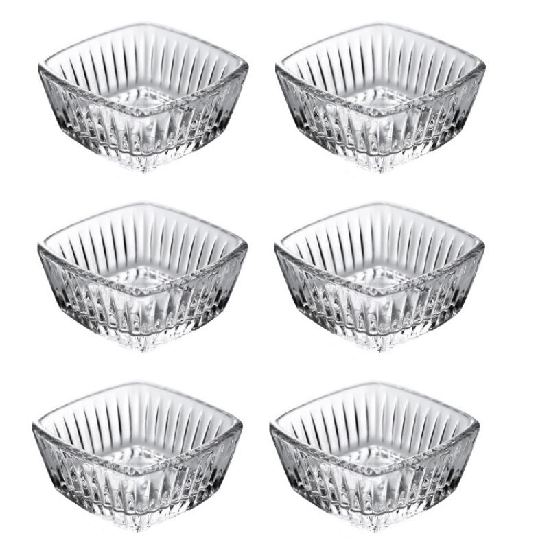 1/6Pcs 60ML Mini Glass Prep Bowls Glass Ramekins Bowls For Dish Serving Mixing Cooking Sauce Nuts Candy Dessert Salad