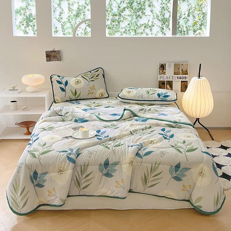 Letní chladící přikrývka Přikrývka Sada ložního prádla Klimatizační přikrývka Latexová prostěradla a povlaky na polštáře pro jednu manželskou postel