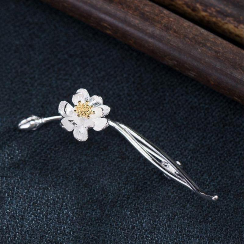 Svěže růžové malé květinové brože pro ženy klasická jehlice čínský styl vynikající šperky doplňky k čipao