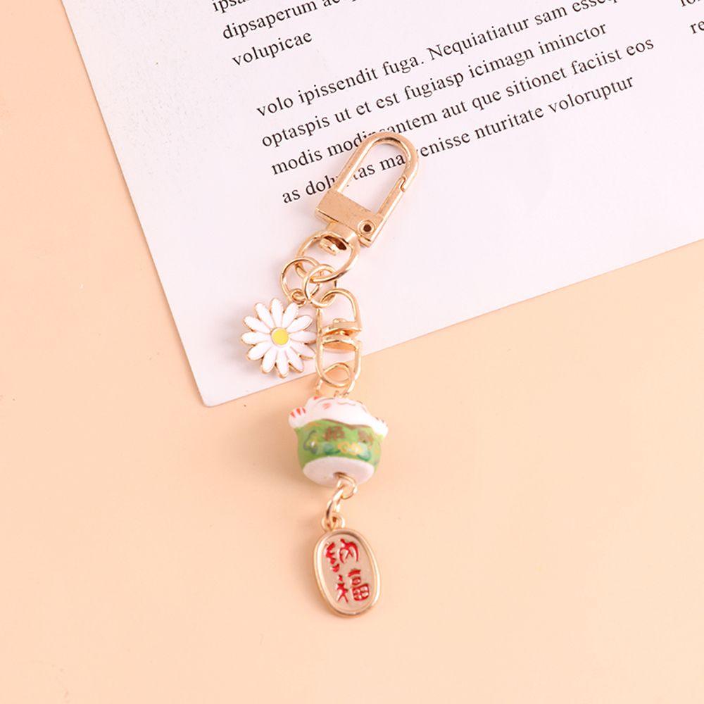 Key Chain DIY Maneki Neko Trinkets Mobile Phone Straps Mobile Phone Lanyard Lucky Cat Keychain