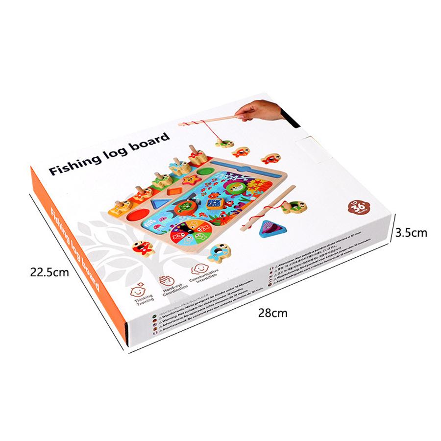 Baby Montessori Educational Wooden Math Toys Children Busy Board Count Shape Colors Match Fishing Puzzle Learning Toys Gifts
