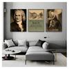 Canvas Painting Vintage Wall Pictures Kraft Poster Coated Stickers Home Decor Gift Johann Sebastian Bach German Musician