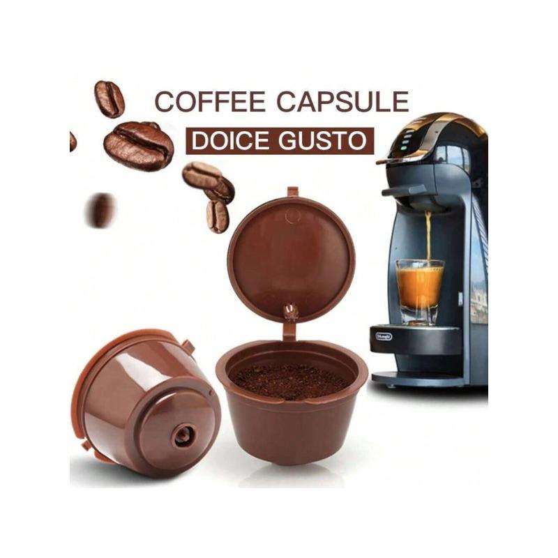 Eco-Friendly Reusable Coffee Pod Filter with Stainless Steel Mesh and Cleaning Brush Coffee Machines for Sustainable Brewing