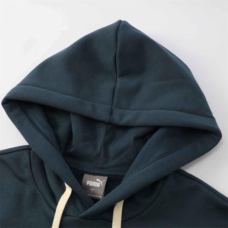 Puma Letter Print Sports Casual Hooded Fleece Long Sleeve Sweatshirt Men sweatshirt Midnight-Blue 686857-16