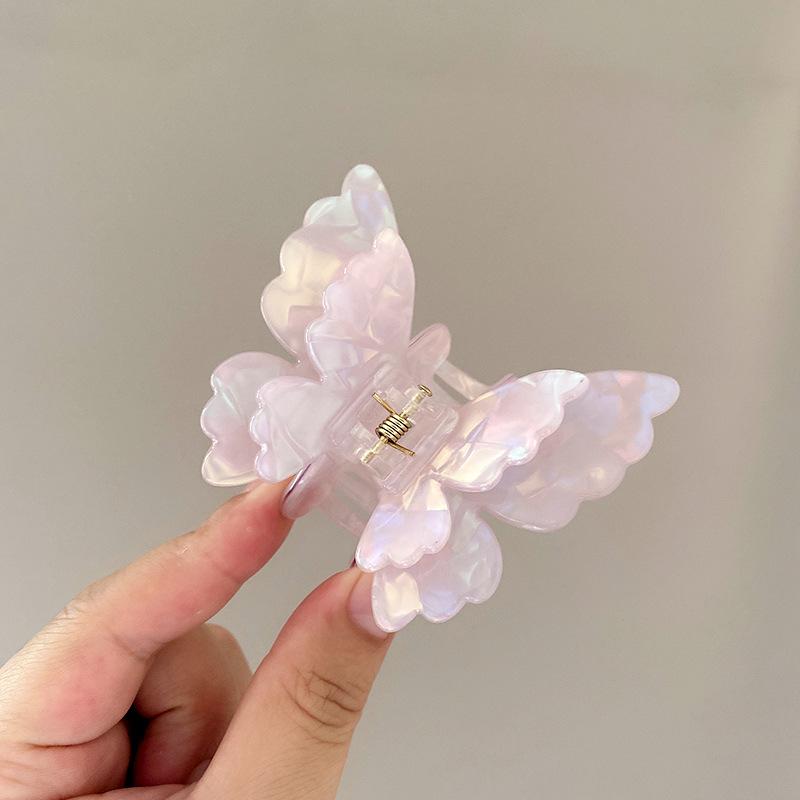 New Fairy Butterfly Hair Claw Acetate Crab Hair Clip Summer Sweet Princess Shark Clip for Women Girl Hairpin Hair Accessories