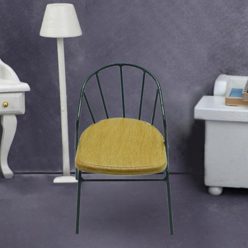 1/12 Dollhouse Chairs ,Miniature Back Side Chair, DIY Craft Rocking Chair for