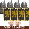 Castello Medievale Cavalieri Soldato Figure Blocchi da Costruzione Fanteria Legione Impero Guerriero Arco Spada Casco Milizia Mattoncini Giocattolo Regali