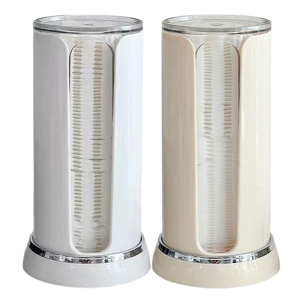 Durabl Cotton Sheets Holder Rotatable Cotton Pad/Sheet Holder Vanity Organizers for Makeup Station Organizing