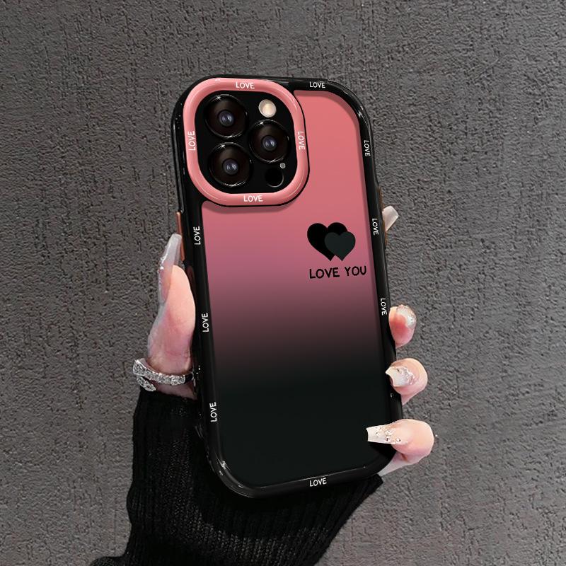 Gradual change of love applies to Apple 11promax mobile phone case 11 acrylic 11 fine hole all-inclusive anti-drop 11 sense 1/1
