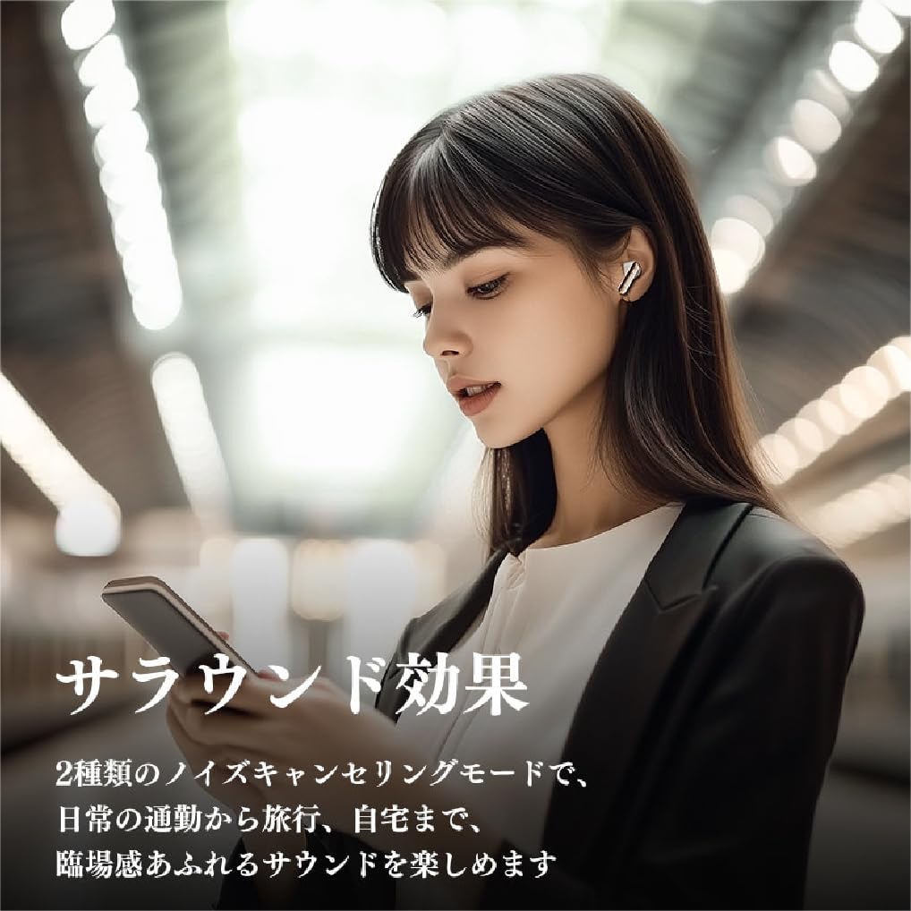 SANSUI W22PRO Wireless Bluetooth Noise Automatic Playback Fast Compact and Perfect for and Gaming Earphones, 5.4, Cancelling, Pairing, IPX4,