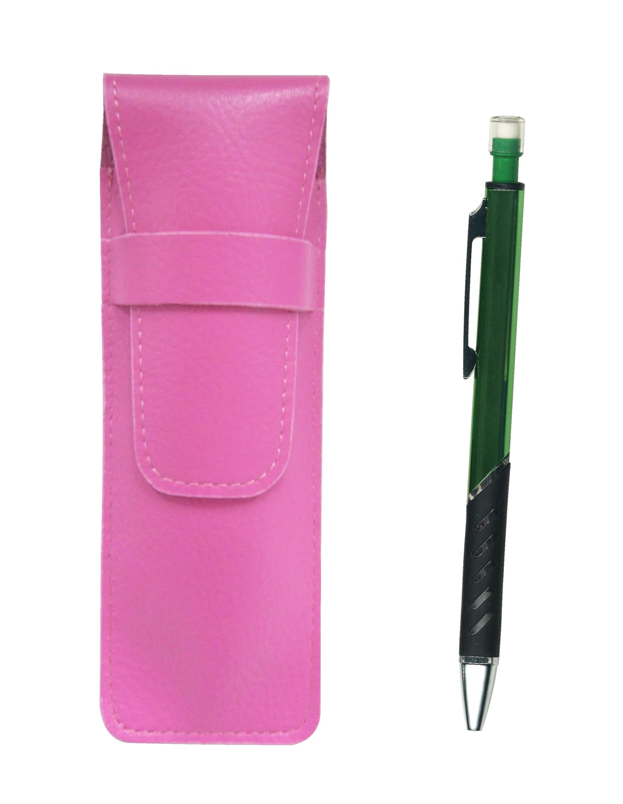 

Pink grain leather pencil case metal color mechanical pencil green SASP-SI2067SP-G