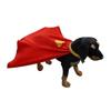 Red Dog Hero Costume Cape for Halloween and Parties, Superhero Dog Costume Cape Cosplay Set with Soft Collar and Tag Complete Set